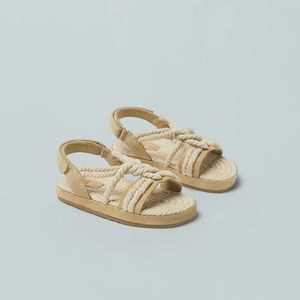 Zara Toddler Leather Corded Sandals